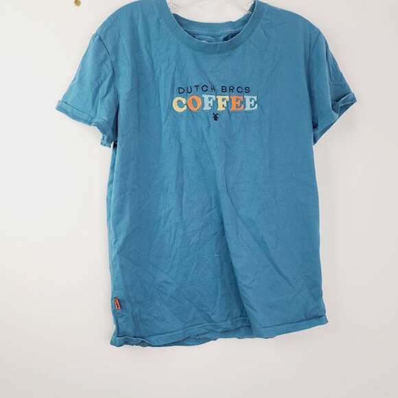 Dutch Bros Women's Blue Short Sleeve Coffee Crew Neck Casual T-Shirt Size L - Picture 2 of 6